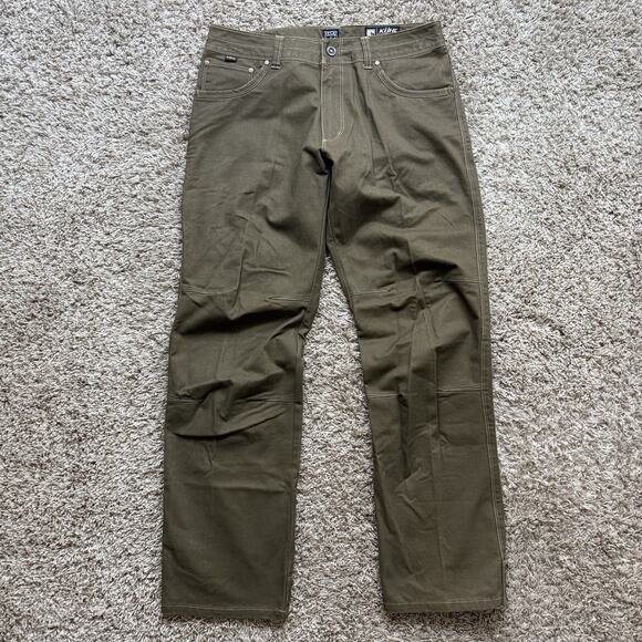 Kuhl Rydr Work Outdoor Pants Vintage Patina Dye Brown Men’s Size 33x32 Hiking - Picture 1 of 11